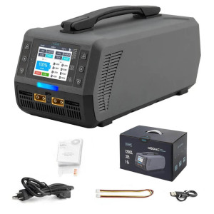 Зарядное устройство ToolkitRC M8DAC — AC 1200W, 2 канала, до 50A, LiPo/LiHV 1–8S, XT90, USB-C PD 65W, IPS 2.8"